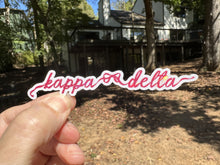 Load image into Gallery viewer, Sorority Sticker | Kappa Delta | KD C | hand written | Waterproof Vinyl Sticker | Permanent
