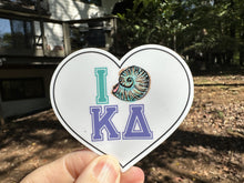 Load image into Gallery viewer, Sorority Sticker | Kappa Delta | KD J | Multi | Waterproof Vinyl Sticker | Permanent