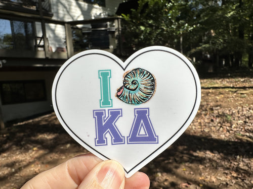 Sorority Sticker | Kappa Delta | KD J | Multi | Waterproof Vinyl Sticker | Permanent