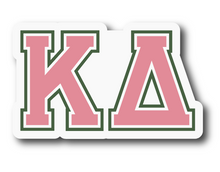 Load image into Gallery viewer, Kappa Delta Greek Letters Sorority Refrigerator Magnet 4 x 2 1/2 inches