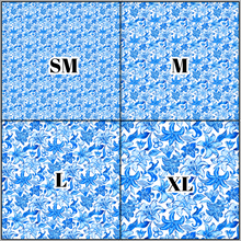 Load image into Gallery viewer, Printed Vinyl &amp; HTV Lillybelle Blue Pattern 12 x 12 inch sheet