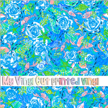 Load image into Gallery viewer, Printed Vinyl &amp; HTV Lobster Green Pattern 12 x 12 inch sheet