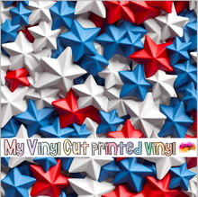 Load image into Gallery viewer, Printed Vinyl &amp; HTV Patriotic Stars B Patterns 12 x 12 inch sheet