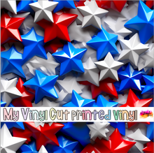 Load image into Gallery viewer, Printed Vinyl &amp; HTV Patriotic Stars C Patterns 12 x 12 inch sheet