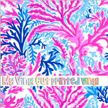 Load image into Gallery viewer, Printed Vinyl &amp; HTV Preppy Beach House A Pattern 12 x 12 inch sheet