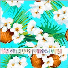 Load image into Gallery viewer, Printed Vinyl &amp; HTV Preppy Beach House C Pattern 12 x 12 inch sheet
