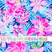Load image into Gallery viewer, Printed Vinyl &amp; HTV Preppy Florals B Pattern 12 x 12 inch sheet