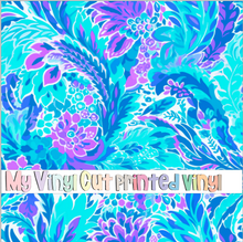 Load image into Gallery viewer, Printed Vinyl &amp; HTV Preppy Florals R Pattern 12 x 12 inch sheet