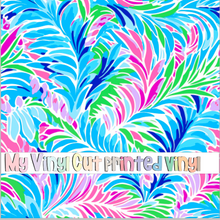 Load image into Gallery viewer, Printed Vinyl &amp; HTV Preppy Fronds I Pattern 12 x 12 inch sheet