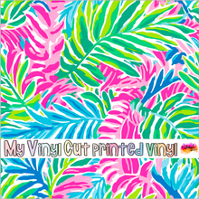 Load image into Gallery viewer, Printed Vinyl &amp; HTV Preppy Fronds S Pattern 12 x 12 inch sheet