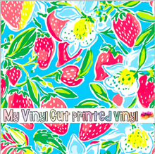 Load image into Gallery viewer, Printed Vinyl &amp; HTV Preppy Fruit S Pattern 12 x 12 inch sheet