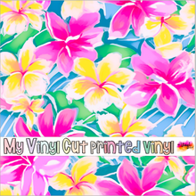 Load image into Gallery viewer, Printed Vinyl &amp; HTV Preppy Vacation E Pattern 12 x 12 inch sheet