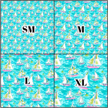 Load image into Gallery viewer, Printed Vinyl &amp; HTV Sailboat D Pattern 12 x 12 inch sheet