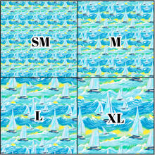 Load image into Gallery viewer, Printed Vinyl &amp; HTV Sailboat H Pattern 12 x 12 inch sheet