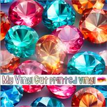 Load image into Gallery viewer, Printed Vinyl &amp; HTV Colorful Shiny Diamonds Patterns 12 x 12 inch sheet