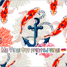 Load image into Gallery viewer, Printed Vinyl, HTV &amp; Waterslide Nautical Anchor Patterns 12 x 12 inch sheet