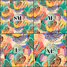 Load image into Gallery viewer, Printed Vinyl, HTV &amp; Waterslide Orange and Green Tropical Patterns 12 x 12 inch sheet