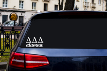 Load image into Gallery viewer, DDD Alumna | Delta Delta Delta | Vinyl Decal | Car Decal | Laptop Decal | Transfer Decal |