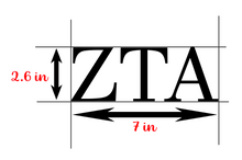 Load image into Gallery viewer, ZTA | Zeta Tau Alpha MOM | Vinyl Decal | Car Decal | Laptop Decal | Transfer Decal |