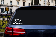 Load image into Gallery viewer, ZTA Alumna | Zeta Tau Alpha | Vinyl Decal | Car Decal | Laptop Decal | Transfer Decal |