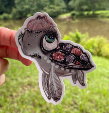 Load image into Gallery viewer, Sticker 19N Halloween Turtle with Brain Exposed