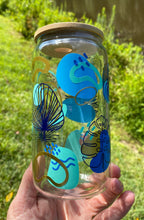 Load image into Gallery viewer, Drinkware 16 oz Clear Glass Soda Can Shaped Drinking Glass with Vinyl Designs