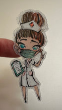 Load image into Gallery viewer, Sticker | 22E | Nurse | Waterproof Vinyl Sticker | White | Clear | Permanent | Removable | Window Cling | Glitter | Holographic