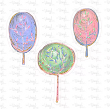 Load image into Gallery viewer, Sticker | 34M | Set of Trees | Waterproof Vinyl Sticker | White | Clear | Permanent | Removable | Window Cling | Glitter | Holographic