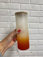 Load image into Gallery viewer, Drinkware 16 or 25 oz BLANK Clear, Frosted, Ombre Color Glass Soda Can Shaped Drinking Glass Coated for Sublimation
