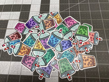 Load image into Gallery viewer, Sticker Pack Boba Tea Drinks Assorted Stickers for Water Bottle, iPhone, MacBook, Phone, Phone Case, Laptop, Journal, Skateboard, Bike, Snowboard