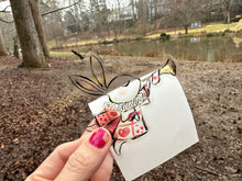 Load image into Gallery viewer, Sticker 21F Alice in Wonderland White Rabbit with Horn