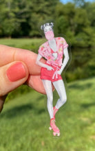 Load image into Gallery viewer, Sticker | 49M | Roller Girl | Waterproof Vinyl Sticker | White | Clear | Permanent | Removable | Window Cling | Glitter | Holographic