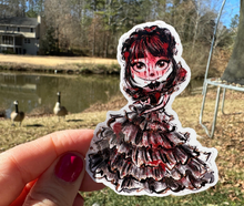 Load image into Gallery viewer, Sticker | 68E | Wednesday | Waterproof Vinyl Sticker | White | Clear | Permanent | Removable | Window Cling | Glitter | Holographic