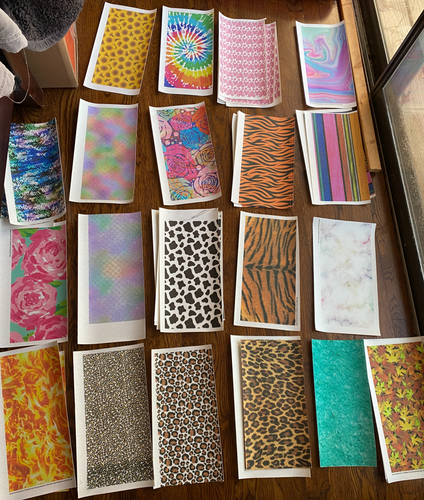 CLEARANCE HALF SHEET Glitter HTV Printed Patterns