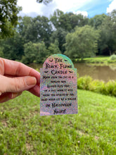 Load image into Gallery viewer, Sticker | 53B | Black Flame Candle Poem | Waterproof Vinyl Sticker | White | Clear | Permanent | Removable | Window Cling | Glitter | Holographic