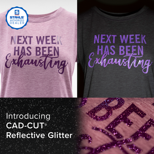 Stahls' Reflective Glitter Heat Transfer Vinyl HTV 12 x 18 inch sheets Rainbow Glitter ONLY