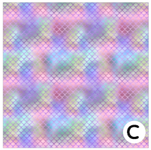 Load image into Gallery viewer, Printed Adhesive Vinyl SPARKLING MERMAID SCALES Patterned Vinyl 12 x 12 inch Sheet