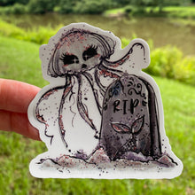 Load image into Gallery viewer, Sticker 19M Halloween Jellyfish with Tombstone