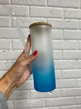 Load image into Gallery viewer, Drinkware 16 or 25 oz BLANK Clear, Frosted, Ombre Color Glass Soda Can Shaped Drinking Glass Coated for Sublimation