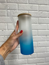Load image into Gallery viewer, Drinkware 16 or 25 oz BLANK Clear, Frosted, Ombre Color Glass Soda Can Shaped Drinking Glass Coated for Sublimation