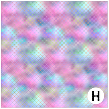 Load image into Gallery viewer, Printed Adhesive Vinyl SPARKLING MERMAID SCALES Patterned Vinyl 12 x 12 inch Sheet
