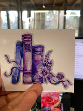 Load image into Gallery viewer, Sticker | 13F | Purple Books | Waterproof Vinyl Sticker | White | Clear | Permanent | Removable | Window Cling | Glitter | Holographic