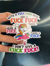 Load image into Gallery viewer, Sticker | 13P | Dancing Unicorn Ballerina | Waterproof Vinyl Sticker | White | Clear | Permanent | Removable | Window Cling | Glitter | Holographic