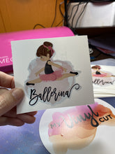 Load image into Gallery viewer, Sticker I10 Girl Ballerina Pink Background