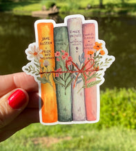 Load image into Gallery viewer, Sticker | 49F | Books | Waterproof Vinyl Sticker | White | Clear | Permanent | Removable | Window Cling | Glitter | Holographic
