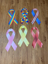 Load image into Gallery viewer, Banner 2 foot Awareness Ribbon Outdoor Sign with Grommets Buy one or the entire set