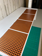 Load image into Gallery viewer, HTV Transfer Gobble in Orange &amp; Black Buffalo Plaid