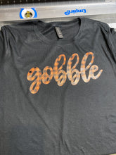 Load image into Gallery viewer, HTV Transfer Gobble in Orange &amp; Black Buffalo Plaid