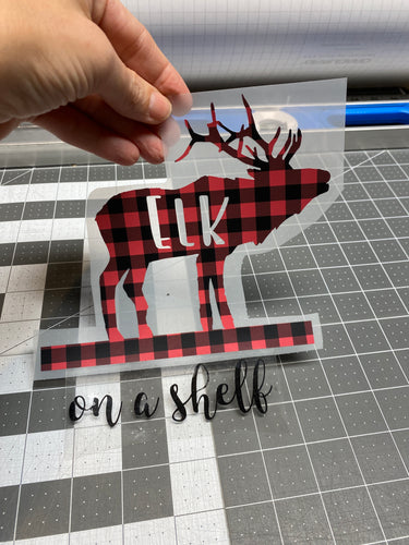 CLEARANCE HTV Transfer Elk on a Shelf