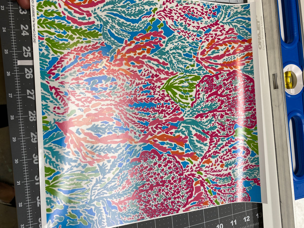 CLEARANCE Printed HTV 12 x 12 Inch Sheet Specialty Materials